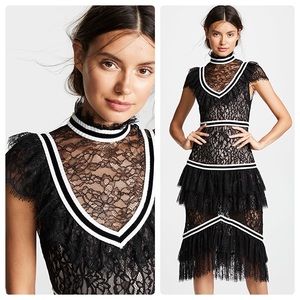 ALICE + OLIVIA Annetta Ruffle Dress